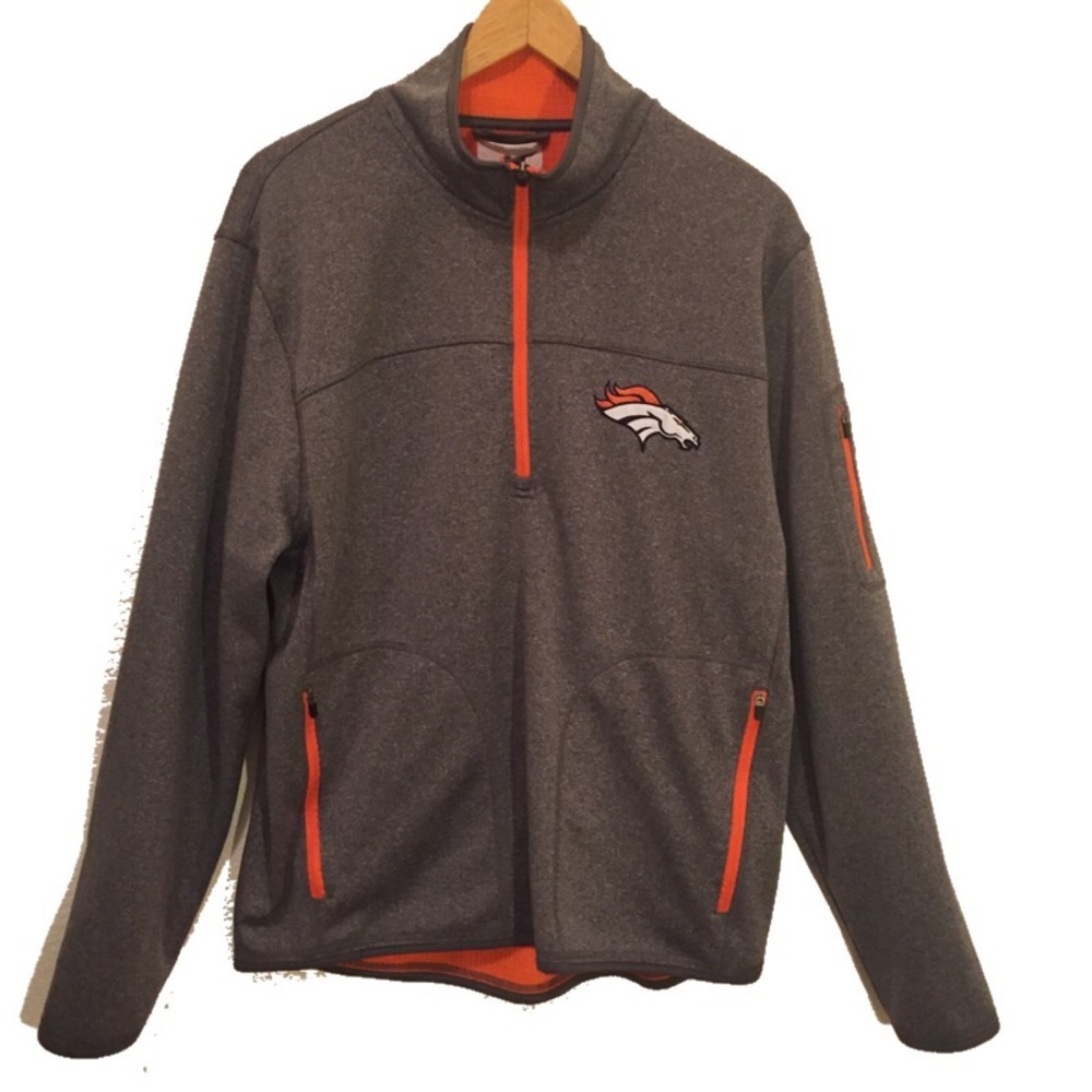 NFL Denver Broncos Men's 1/4 Zip Pullover Shirt